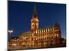Hamburg, Panorama, City Hall Market, in the Evening-Catharina Lux-Mounted Photographic Print