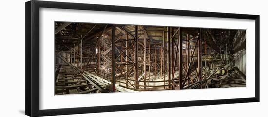 Hamburg, Panorama, Elbphilharmonie, Interior Scaffolding, Roof-Catharina Lux-Framed Photographic Print