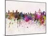 Hamburg Skyline in Watercolor Background-paulrommer-Mounted Art Print