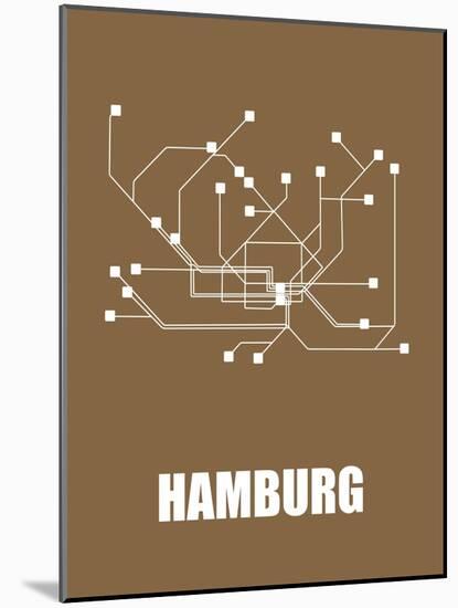 Hamburg Subway Map II-null-Mounted Art Print