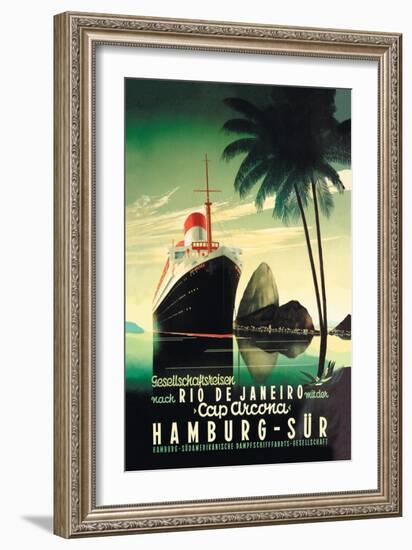 Hamburg Sur-null-Framed Art Print