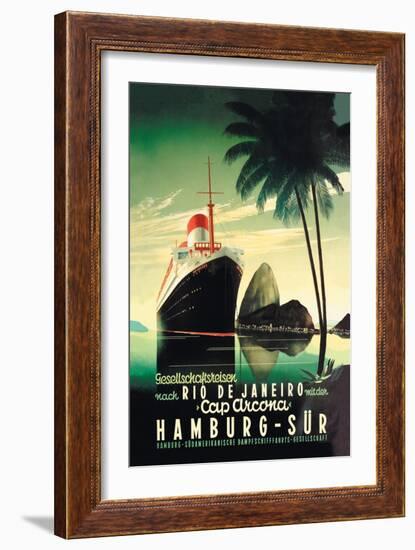 Hamburg Sur-null-Framed Art Print