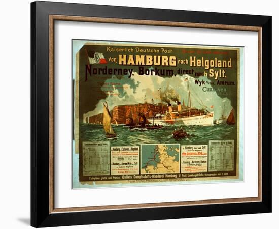 Hamburg to Helgoland-German School-Framed Giclee Print