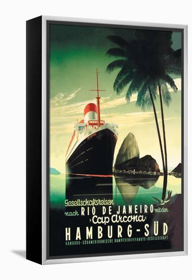 Hamburg to Rio de Janeiro on the Cap Arcona Steamship-null-Framed Stretched Canvas