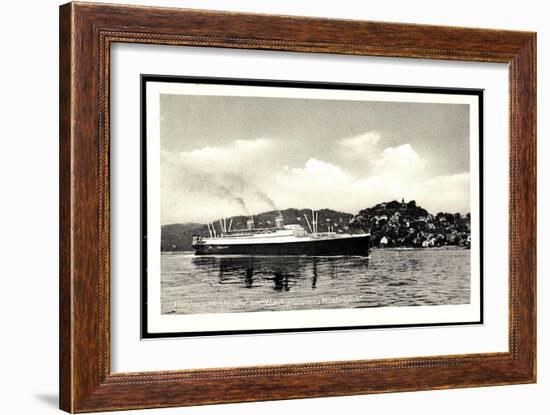 Hamburg, United States Lines, Dampfer Washington-null-Framed Giclee Print