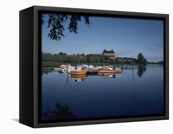 Hame Castle and Lake Vanajavesi, Hameenlinna, Finland, Scandinavia-Jenny Pate-Framed Premier Image Canvas