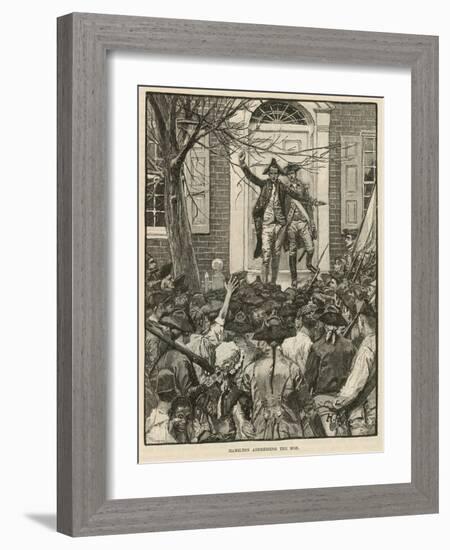 Hamilton Addressing the Mob-Howard Pyle-Framed Giclee Print
