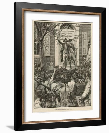 Hamilton Addressing the Mob-Howard Pyle-Framed Giclee Print