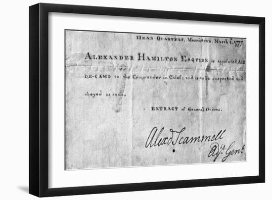 Hamilton: Appointment, 1777-null-Framed Giclee Print