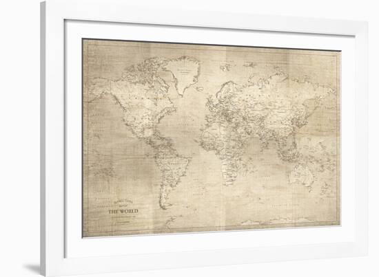 Hamilton's World Map-Maria Mendez-Framed Giclee Print