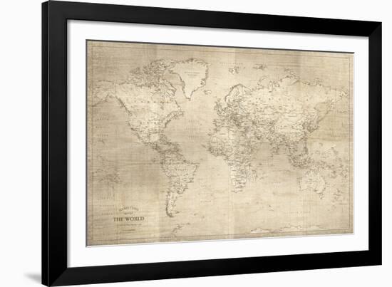 Hamilton's World Map-Maria Mendez-Framed Giclee Print