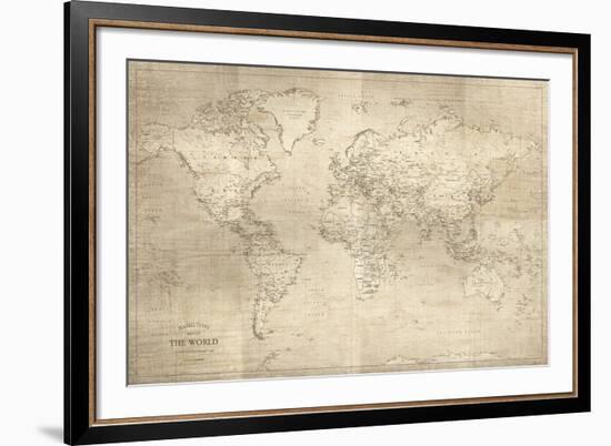 Hamilton's World Map-Maria Mendez-Framed Giclee Print