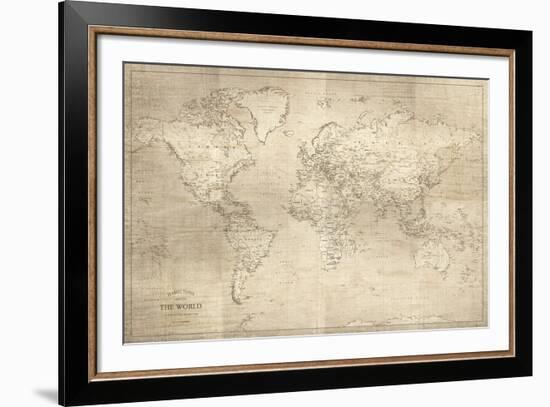 Hamilton's World Map-Maria Mendez-Framed Giclee Print