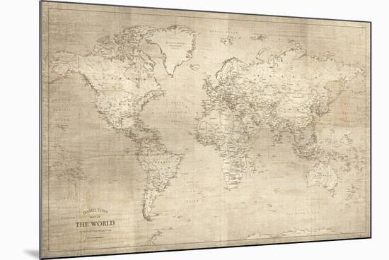 Hamilton's World Map-Maria Mendez-Mounted Giclee Print