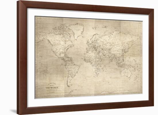 Hamilton's World Map-Maria Mendez-Framed Giclee Print