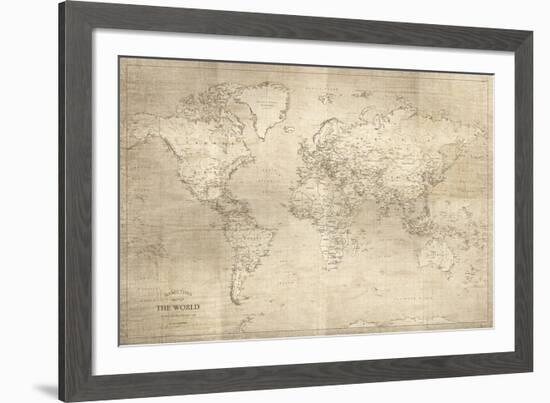 Hamilton's World Map-Maria Mendez-Framed Giclee Print