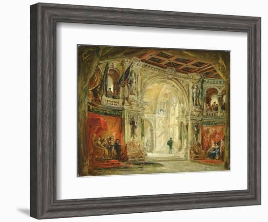 Hamlet, Act I, 1884-Jean Baptiste Lavastre-Framed Giclee Print