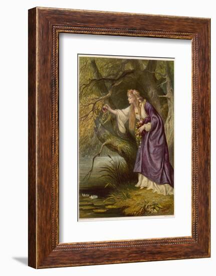 Hamlet, Act IV Scene I: Ophelia Gathers Flowers by the Stream-Joseph Kronheim-Framed Photographic Print