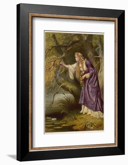 Hamlet, Act IV Scene I: Ophelia Gathers Flowers by the Stream-Joseph Kronheim-Framed Photographic Print