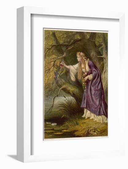 Hamlet, Act IV Scene I: Ophelia Gathers Flowers by the Stream-Joseph Kronheim-Framed Photographic Print