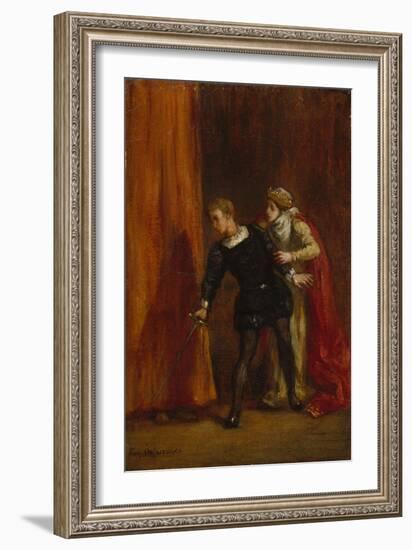 Hamlet and His Mother, 1849-Ferdinand Victor Eugene Delacroix-Framed Giclee Print