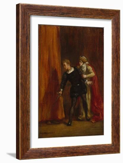 Hamlet and His Mother, 1849-Ferdinand Victor Eugene Delacroix-Framed Giclee Print