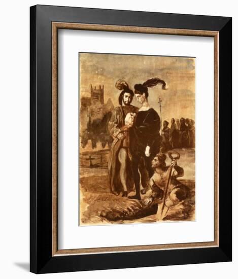 Hamlet and Horatio-Eugene Delacroix-Framed Collectable Print