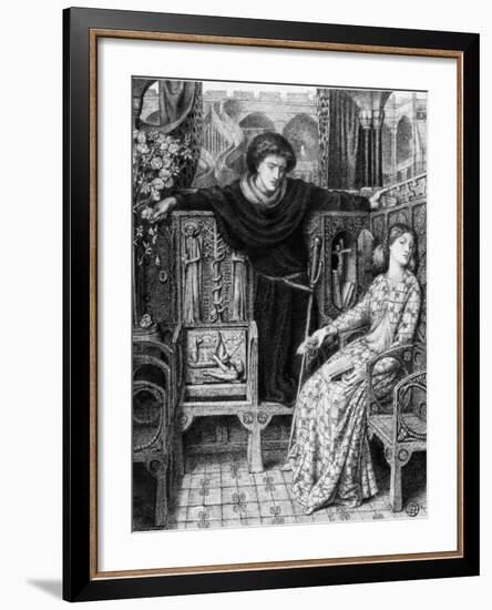 Hamlet and Ophelia, 1858-Dante Gabriel Rossetti-Framed Giclee Print