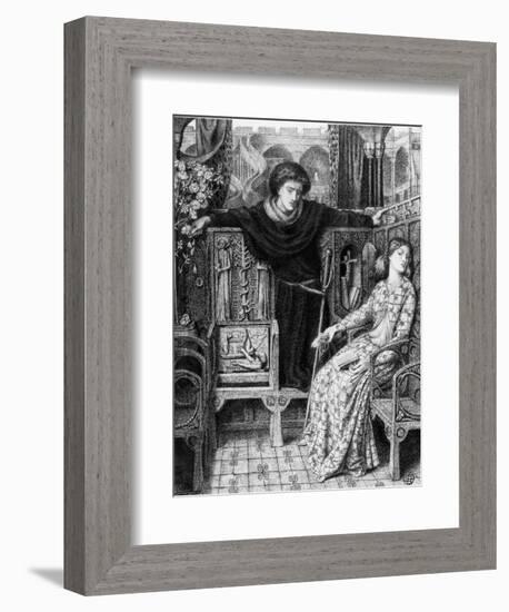 Hamlet and Ophelia, 1858-Dante Gabriel Rossetti-Framed Giclee Print