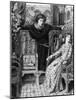 Hamlet and Ophelia, 1858-Dante Gabriel Rossetti-Mounted Giclee Print