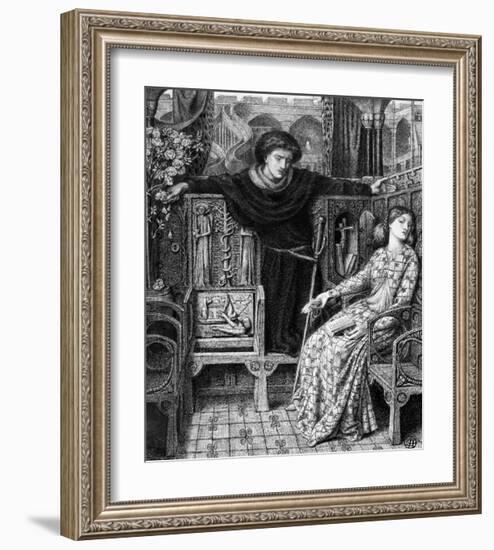 Hamlet and Ophelia, c. 1858-Dante Gabriel Rossetti-Framed Giclee Print