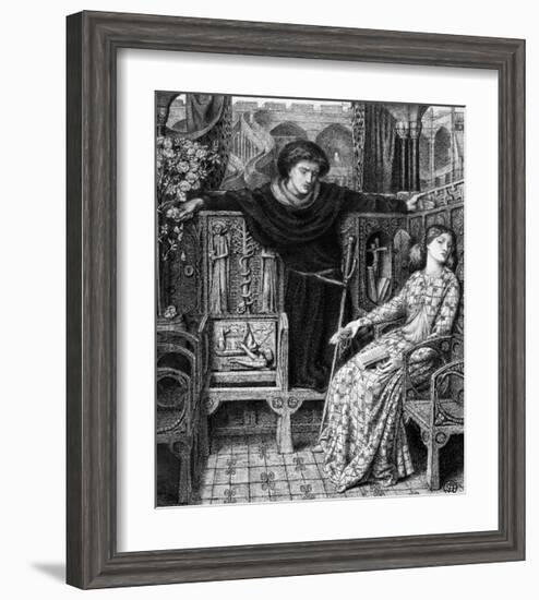 Hamlet and Ophelia, c. 1858-Dante Gabriel Rossetti-Framed Giclee Print