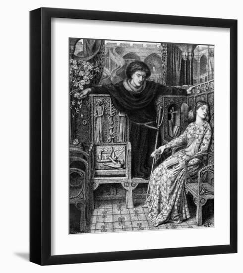 Hamlet and Ophelia, c. 1858-Dante Gabriel Rossetti-Framed Giclee Print