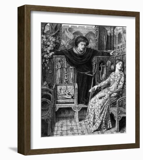 Hamlet and Ophelia, c. 1858-Dante Gabriel Rossetti-Framed Giclee Print