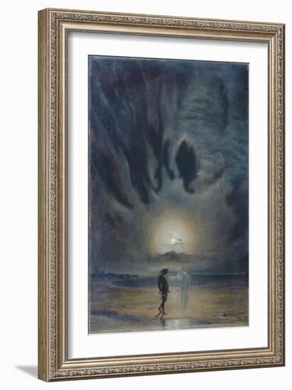 Hamlet and the Ghost, 1901 (Oil on Canvas)-Frederic James Shields-Framed Giclee Print