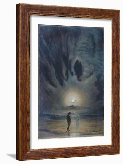 Hamlet and the Ghost, 1901 (Oil on Canvas)-Frederic James Shields-Framed Giclee Print