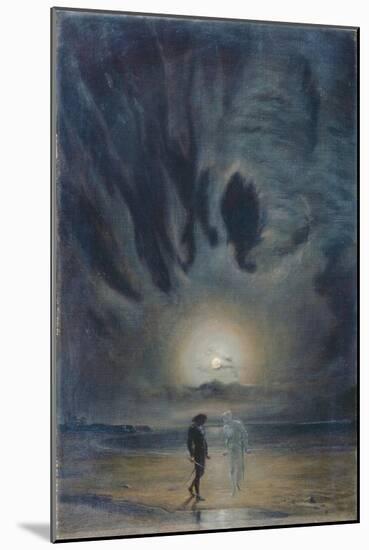 Hamlet and the Ghost, 1901 (Oil on Canvas)-Frederic James Shields-Mounted Giclee Print