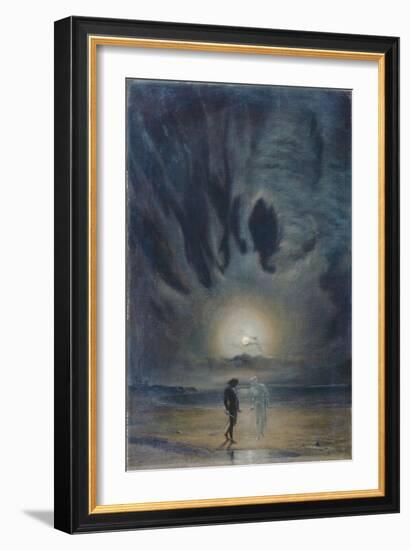 Hamlet and the Ghost, 1901 (Oil on Canvas)-Frederic James Shields-Framed Giclee Print