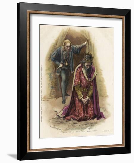 Hamlet confronts the guilty Claudius-Harold Copping-Framed Giclee Print