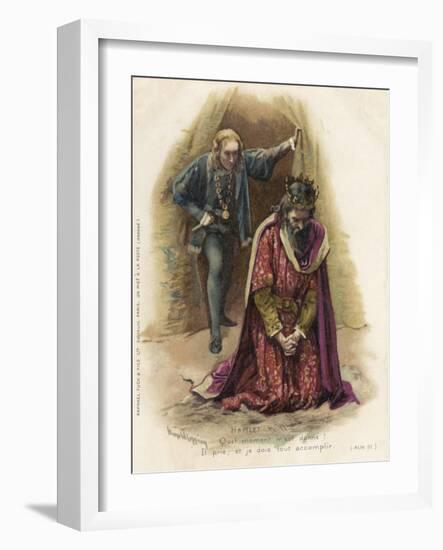 Hamlet confronts the guilty Claudius-Harold Copping-Framed Giclee Print