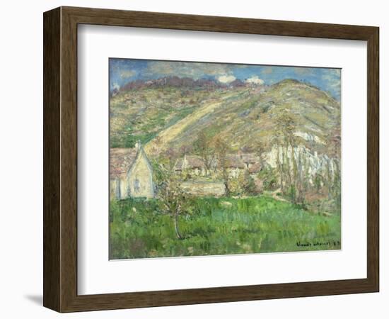 Hamlet in the Cliffs Near Giverny; Hameau De Falaises Pres Giverny, 1885-Claude Monet-Framed Giclee Print