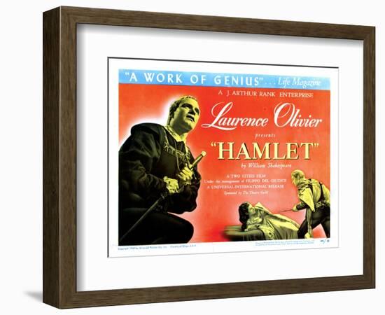 Hamlet, Laurence Olivier, Eileen Herlie, 1948-null-Framed Premium Giclee Print