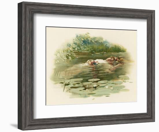 Hamlet, Ophelia Drowns-Harold Copping-Framed Art Print