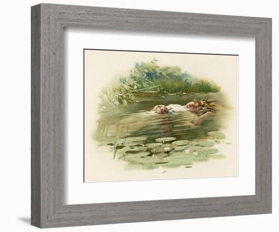 Hamlet, Ophelia Drowns-Harold Copping-Framed Art Print