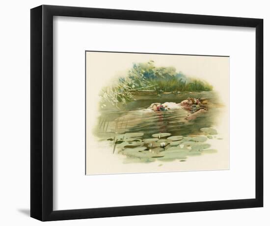 Hamlet, Ophelia Drowns-Harold Copping-Framed Art Print