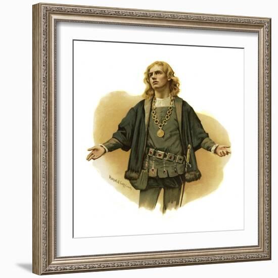 Hamlet, Prince of Denmark by William Shakespeare-Harold Copping-Framed Giclee Print