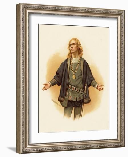 Hamlet, Prince of Denmark-Harold Copping-Framed Art Print