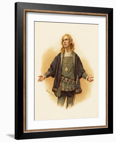 Hamlet, Prince of Denmark-Harold Copping-Framed Art Print