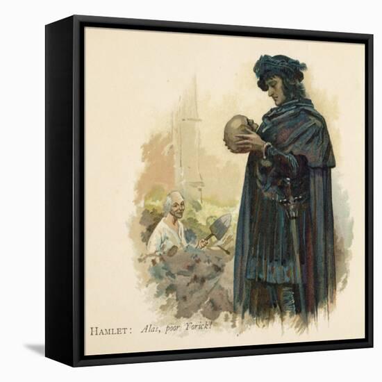 Hamlet with Yorick's Skull-Walter Paget-Framed Stretched Canvas