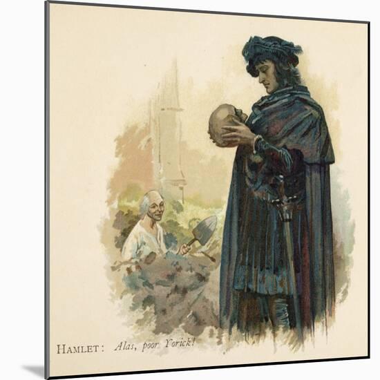 Hamlet with Yorick's Skull-Walter Paget-Mounted Art Print